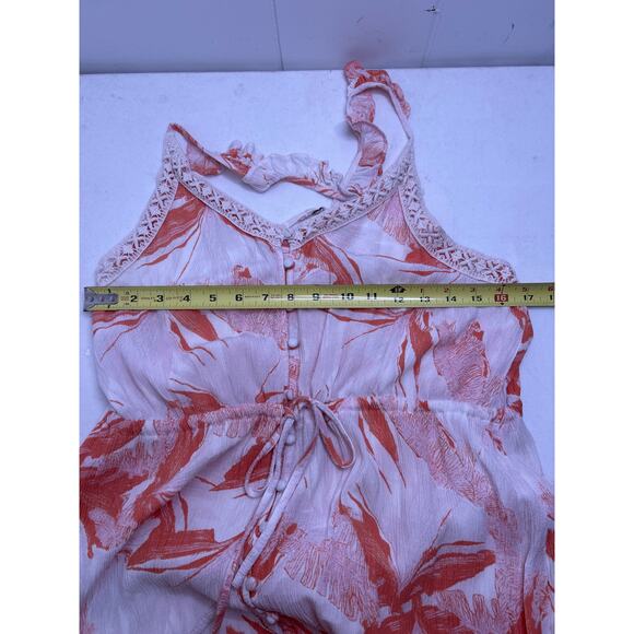 Roxy Hot Summer Lands Maxi Dress in Orange and White. Size M - Picture 8 of 9